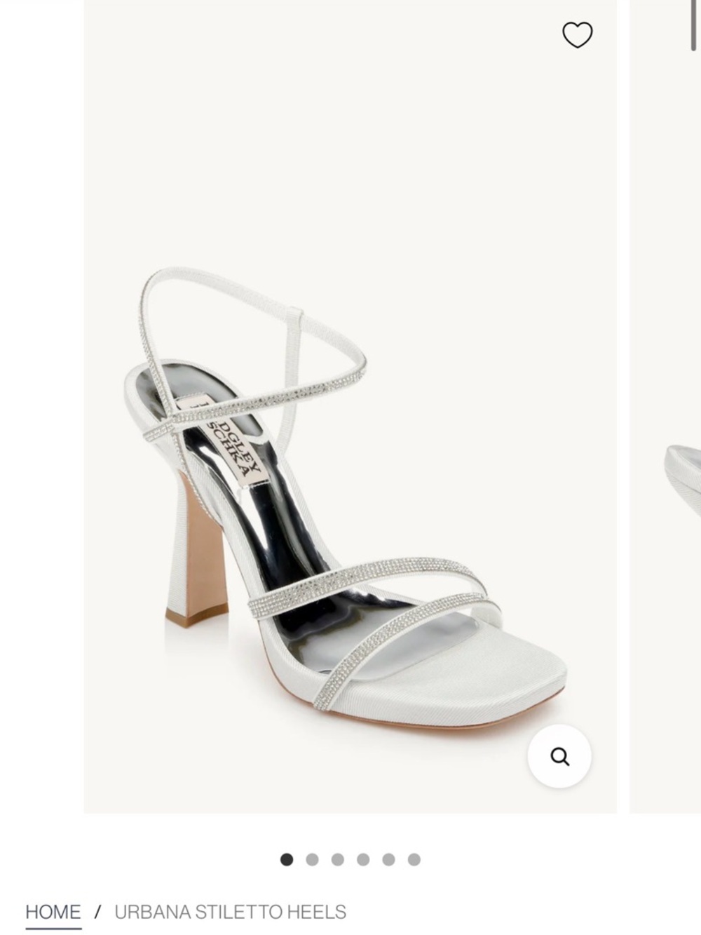 Badgley Mischka White and Silver Strappy Block-Heel Sandals